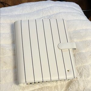 Franklin Covey CL Planner Love Blush Blossoms Leather Snap 1.25 Striped Binder